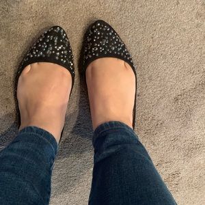 Black sparkly flats from Aldo